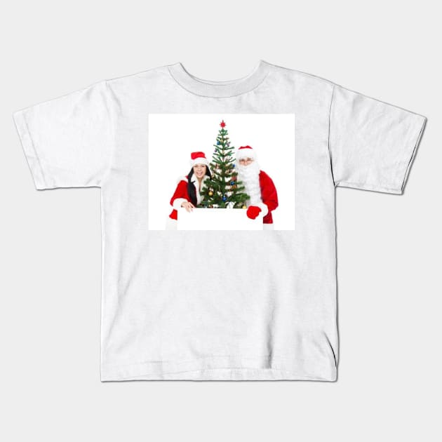 Père noel Kids T-Shirt by windowsneuf